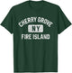 Cherry Grove Fire Island NY Gym Style Distressed White Print T-Shirt - T-Shirt | Forest
