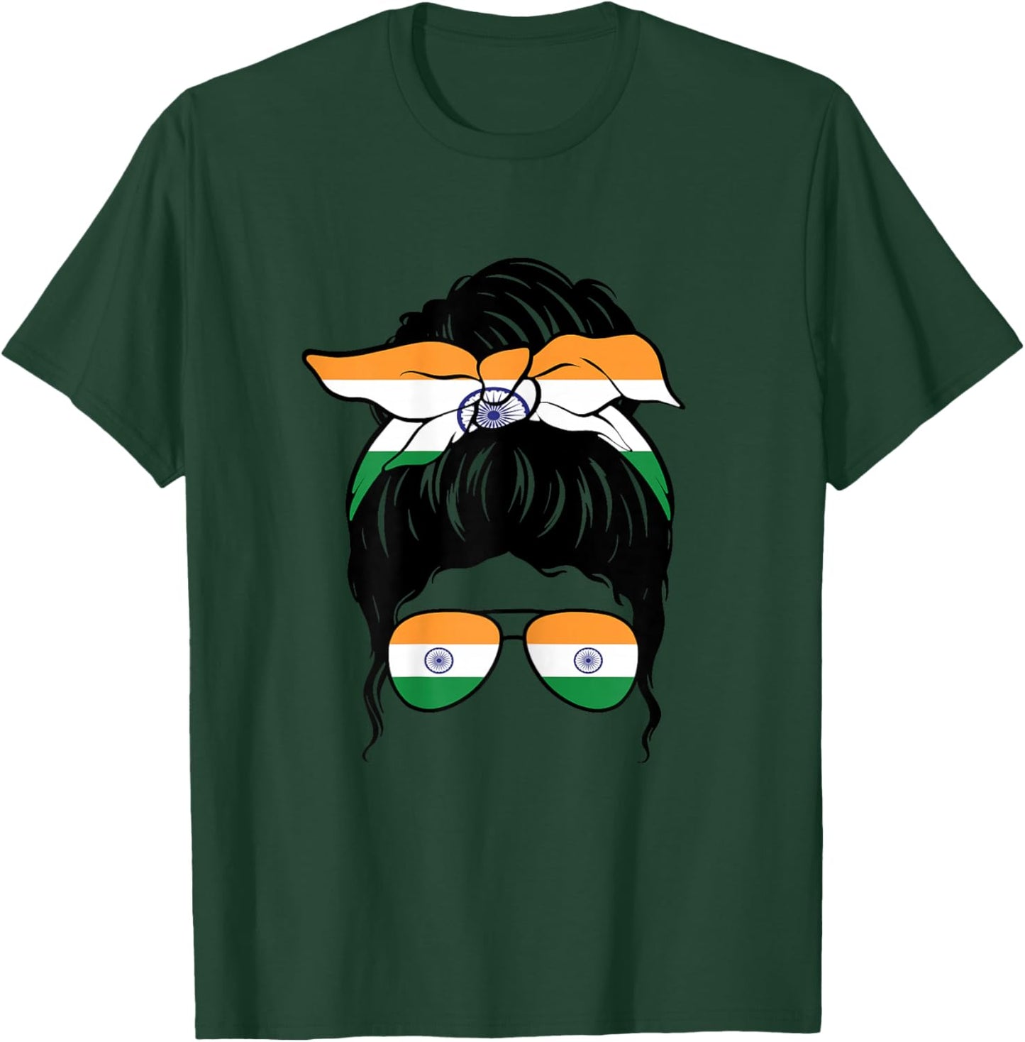 Indian Girl India Indian Flag Patriotic Proud Indian Girl T-Shirt - T-Shirt | Forest