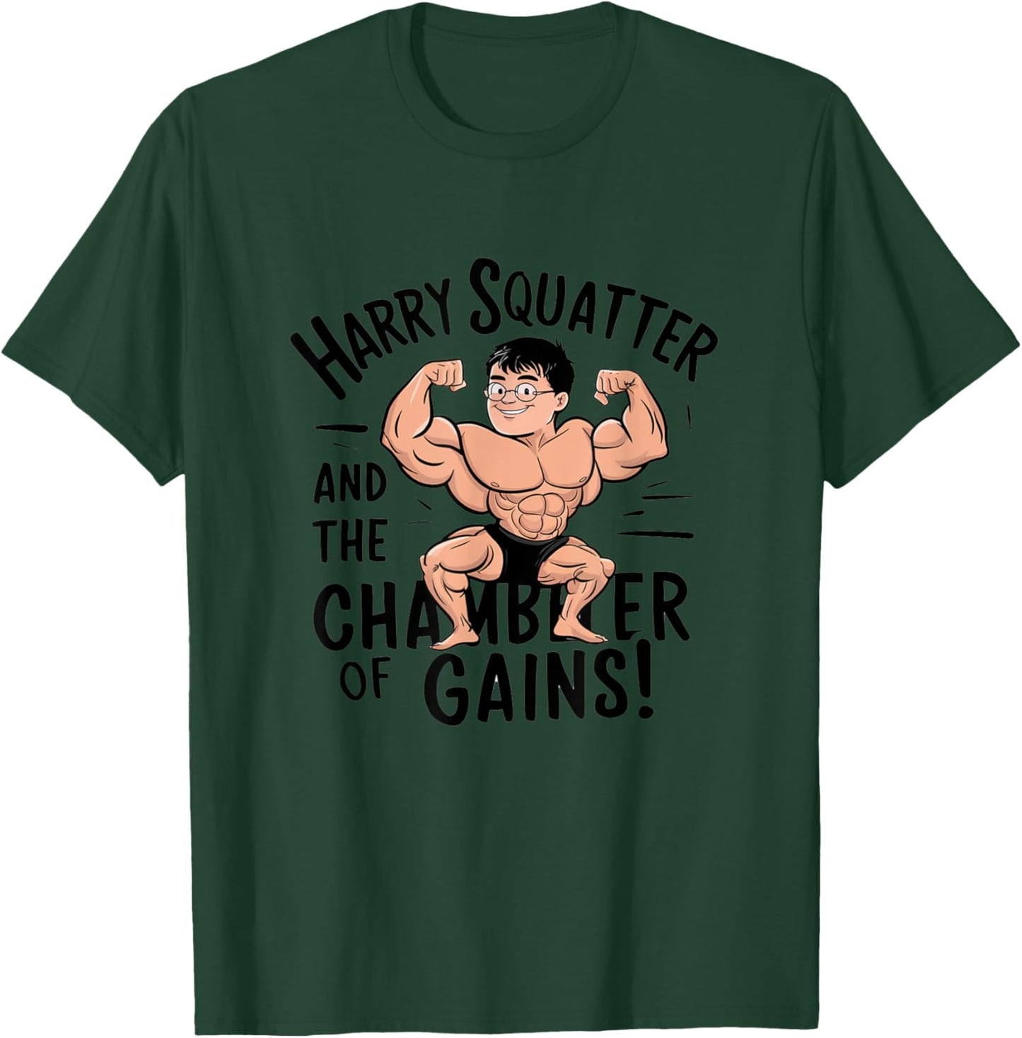 Funny Leg Day Harry Squatter Workout Gym T-Shirt - T-Shirt | Forest