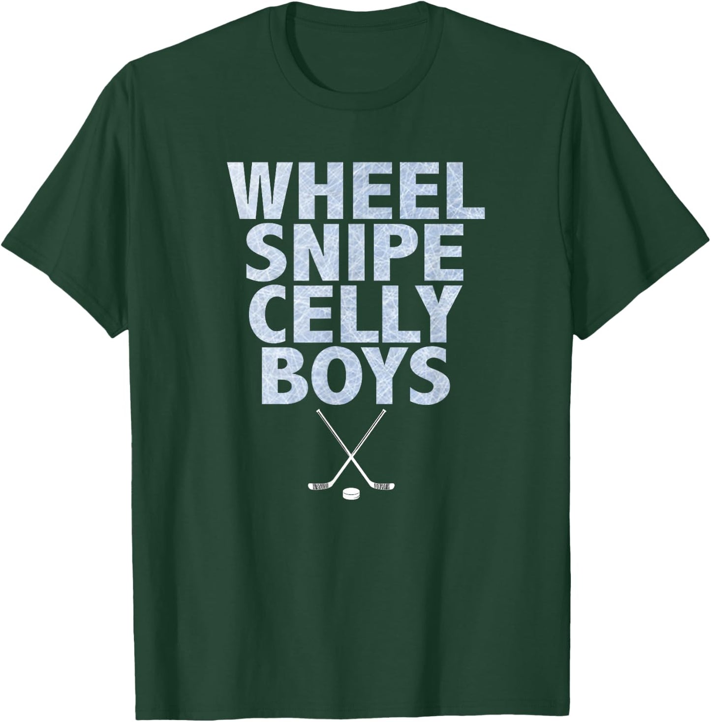 Wheel Snipe Celly Boys Hockey T-Shirt - T-Shirt | Forest