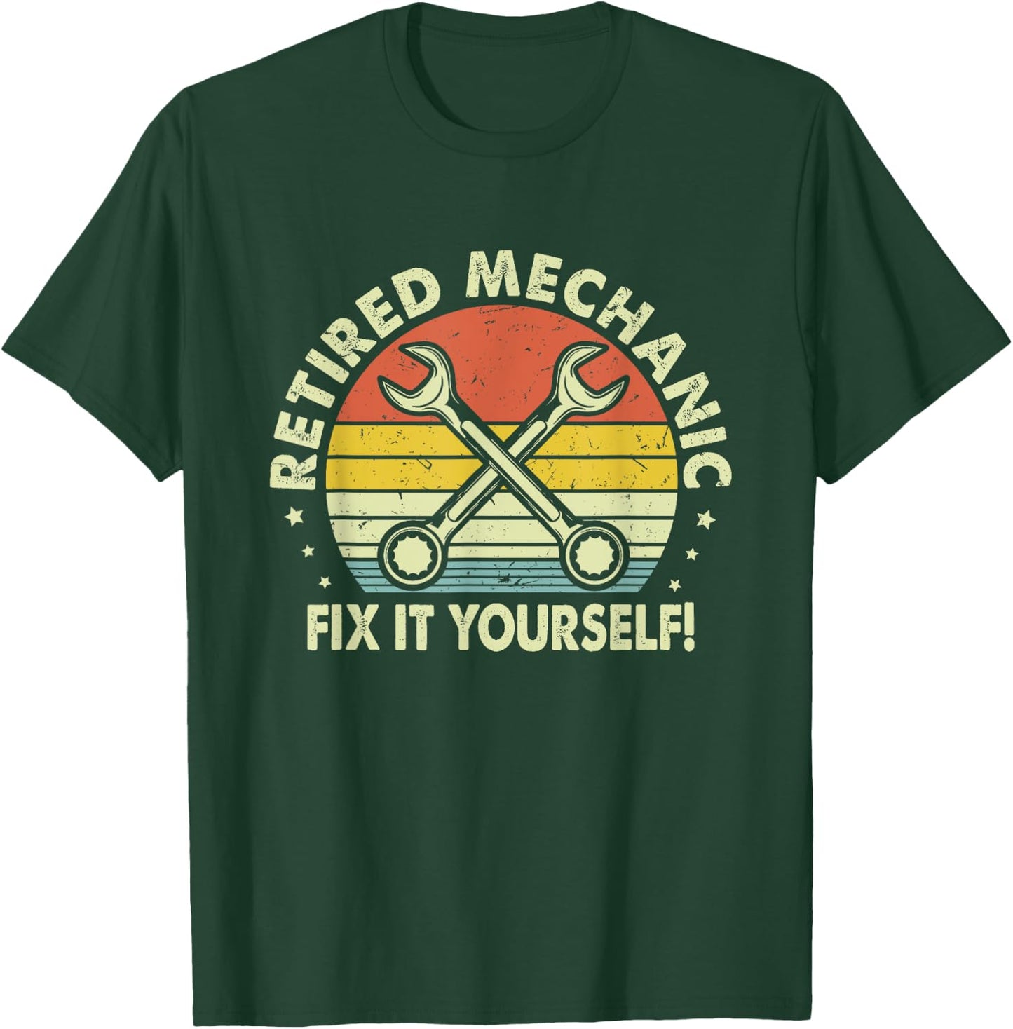 Ph Vintage Retired Mechanic 2021 Funny Retirement T-Shirt - T-Shirt | Forest