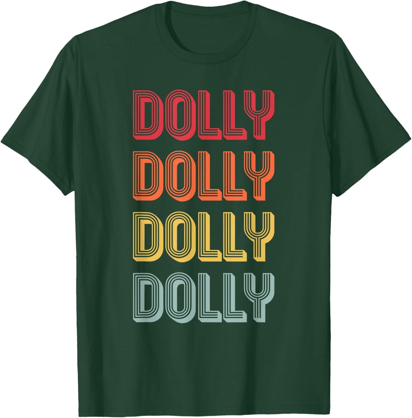 DOLLY Gift Name Personalized Retro Vintage 80s 90s Birthday T-Shirt - T-Shirt | Forest