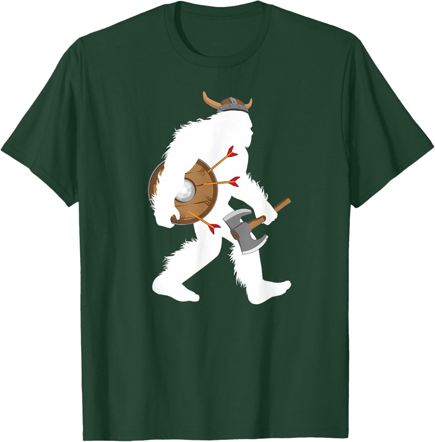 Bigfoot Viking Cryptid Norse Myth Sasquatch T-Shirt - T-Shirt | Forest