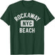 Rockaway Beach NYC Gym Style Distressed White Print Men Women Girls Kids T-Shirt - T-Shirt | Forest