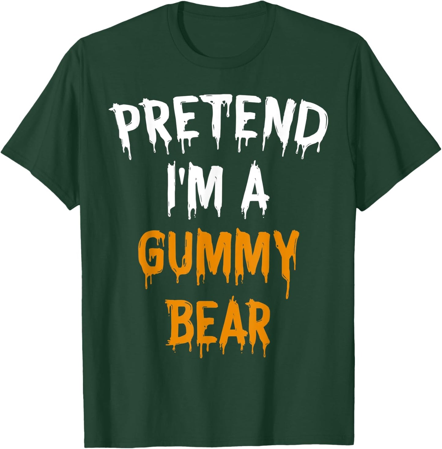 Funny Lazy Halloween Costume Gift Pretend I'm A Gummy Bear T-Shirt - T-Shirt | Forest