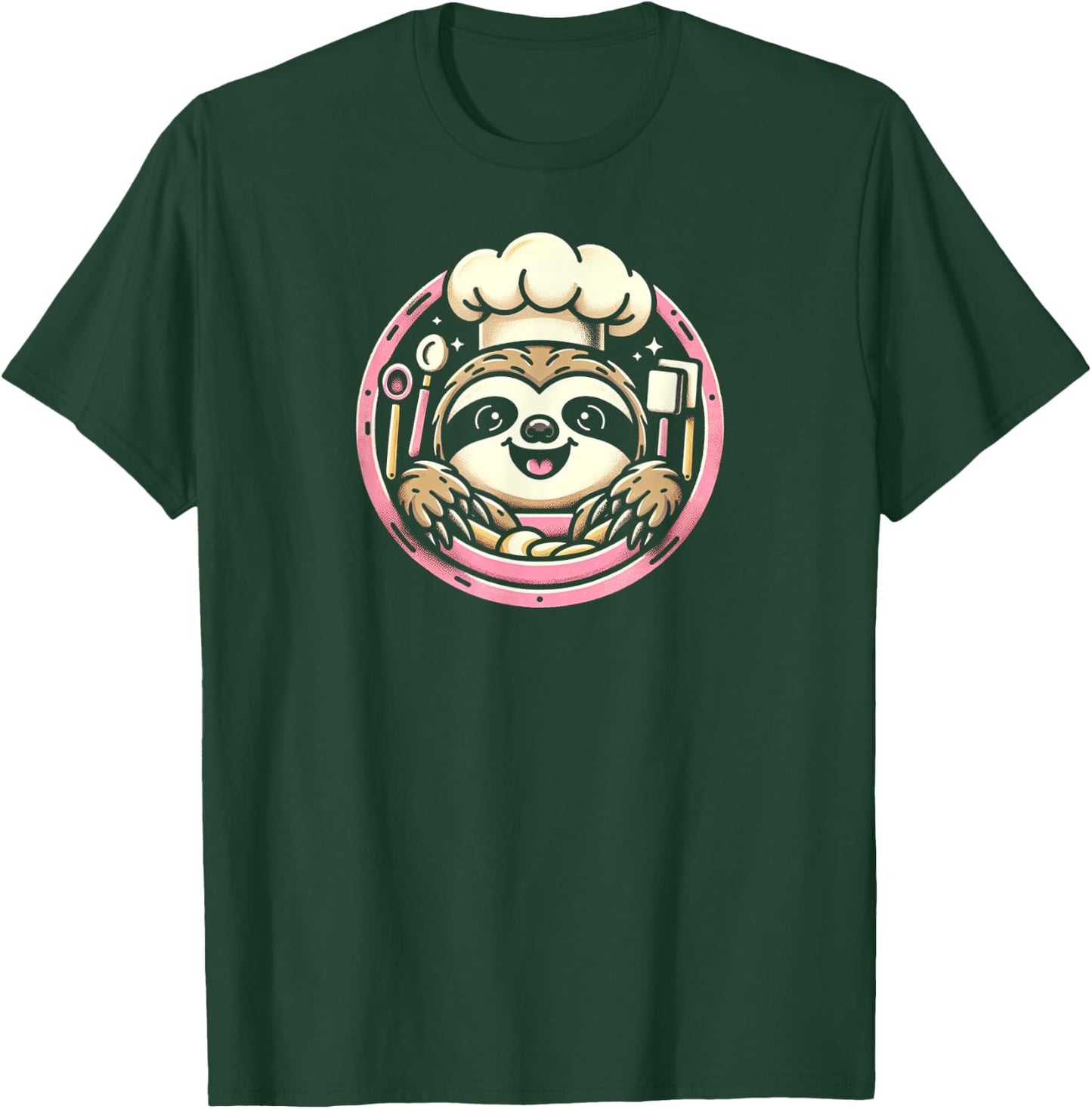 Baker Sloth T-Shirt - T-Shirt | Forest