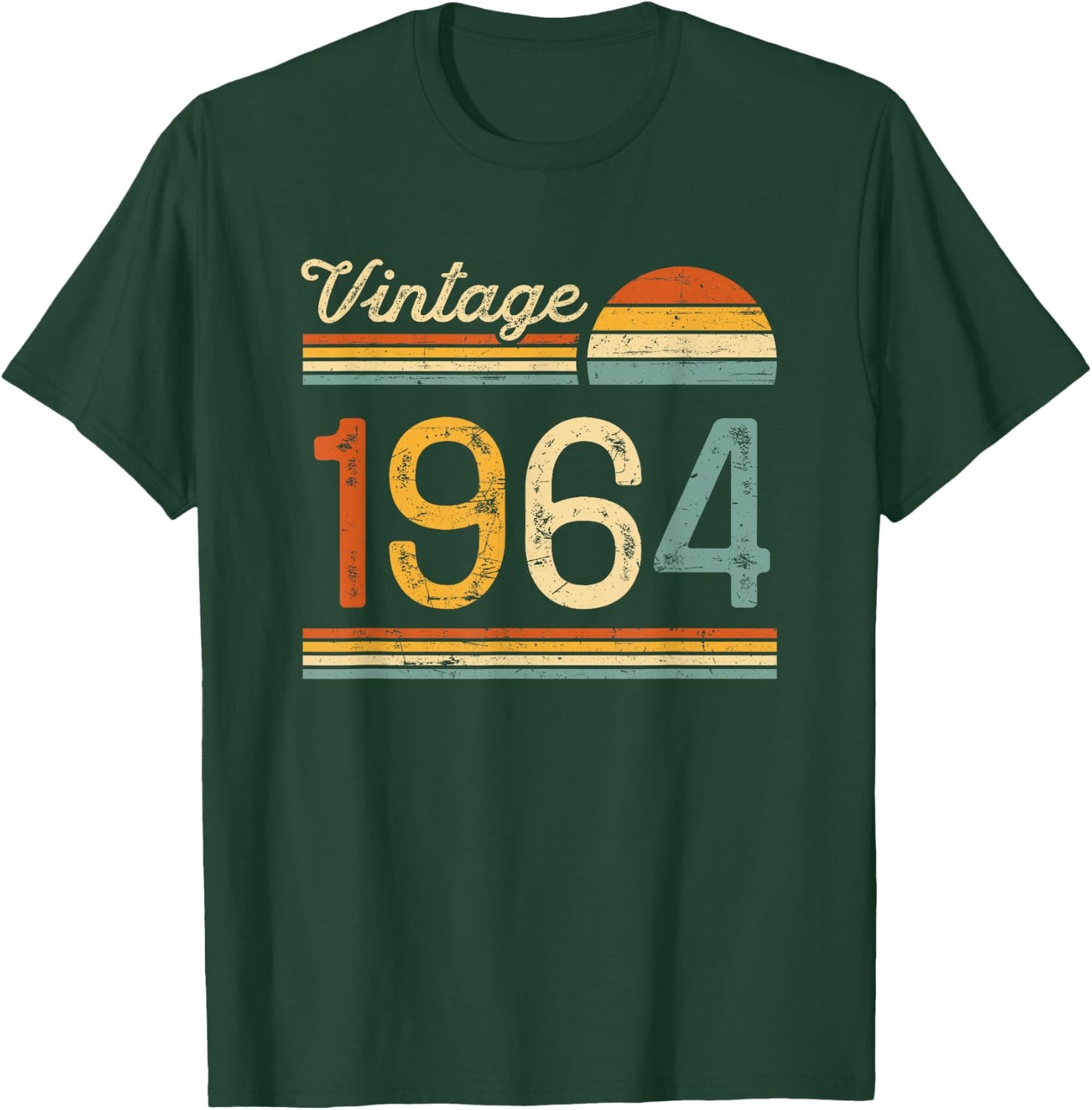Vintage Born in 1964 - 61st Birthday 61 years old Men Women T-Shirt - T-Shirt | Forest