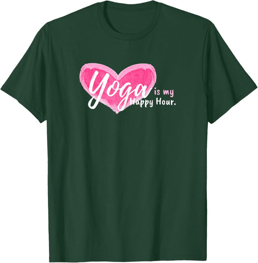Yoga is my happy hour T-Shirt - T-Shirt | Forest