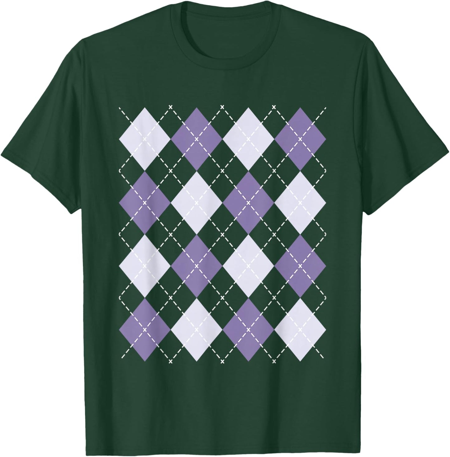 Argyle 50s Rockabilly 1950s Sock Hop Women Men Vintage 60s T-Shirt - T-Shirt | Forest