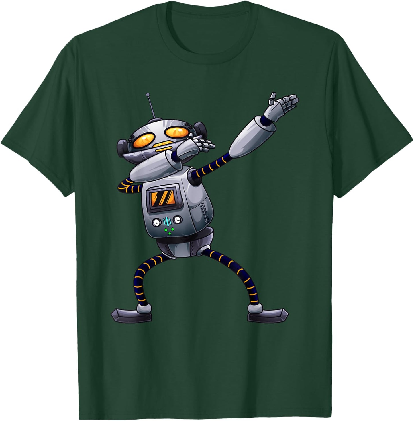 Cool Love Dancing Dabber Mechanisms Men Designs Funny Dabbing Robot | Cute Dab Dance Move Trend Machine Gift T-Shirt - T-Shirt | Forest
