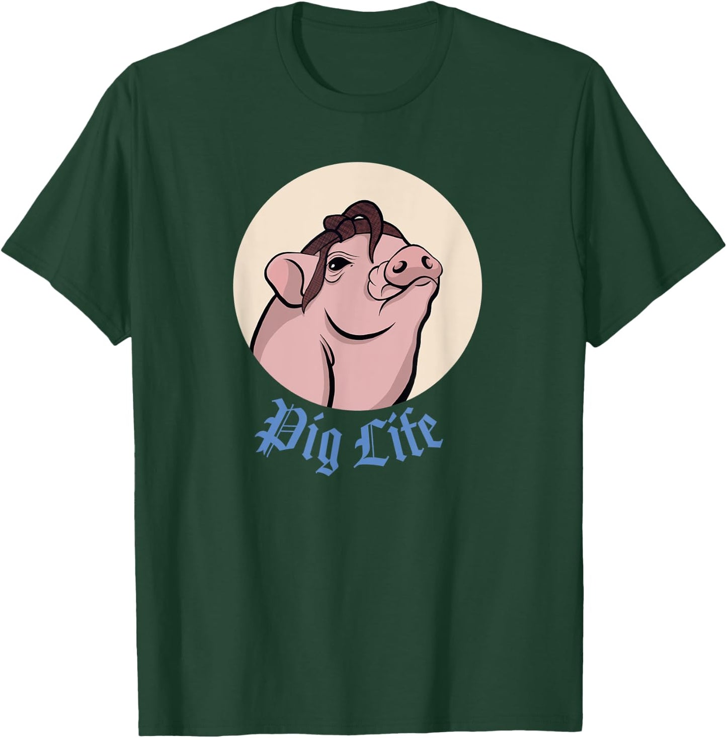 Piggy Lovers Tough Pig - Pig Life Mini Pig T-Shirt - T-Shirt | Forest