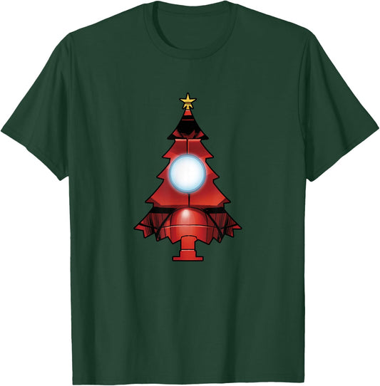 Marvel Christmas Iron Man Tree T-Shirt - T-Shirt | Forest
