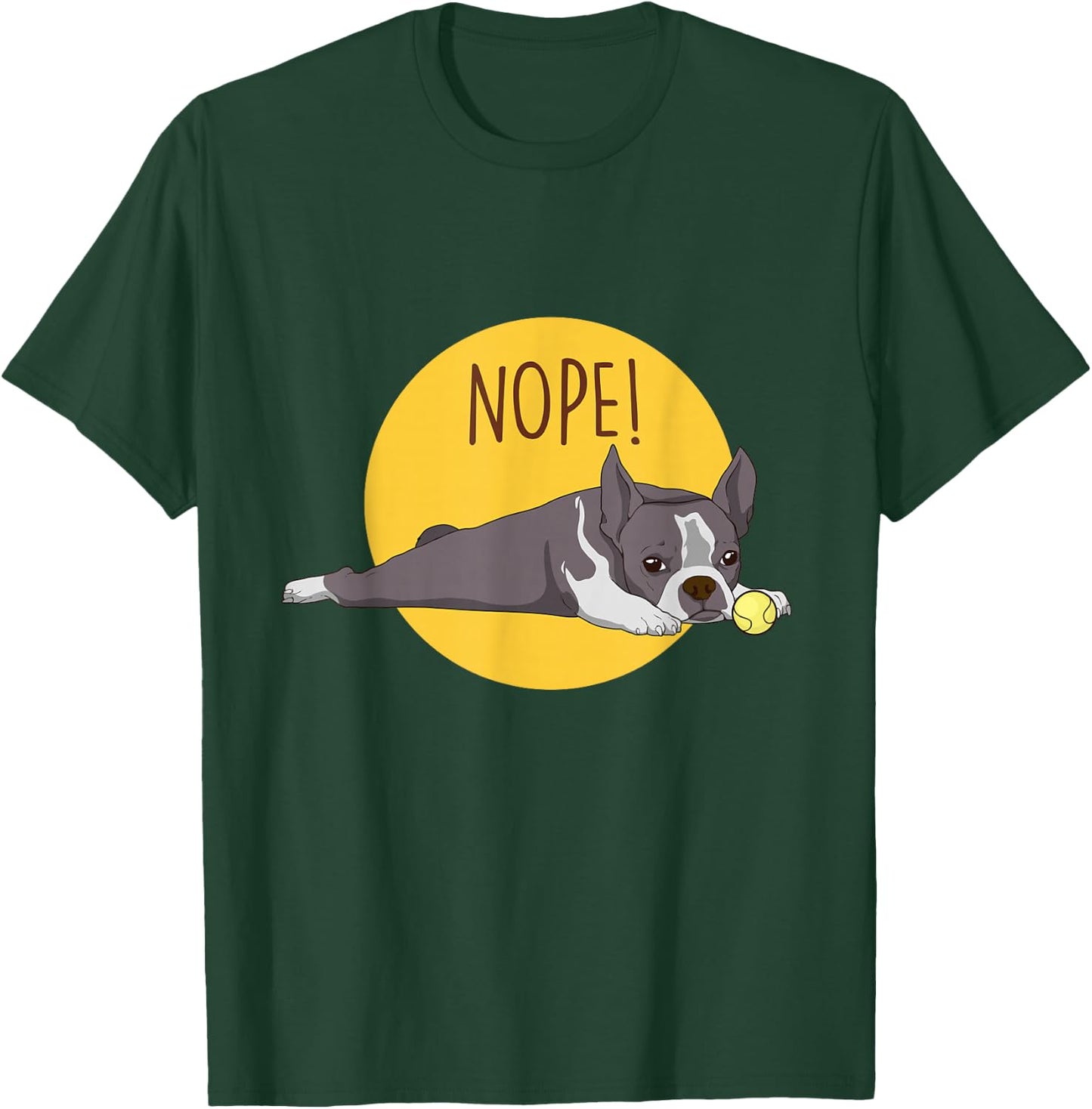 Boston Terrier Dog Shirt Lazy Boston Terrier Mom Dad T-Shirt - T-Shirt | Forest