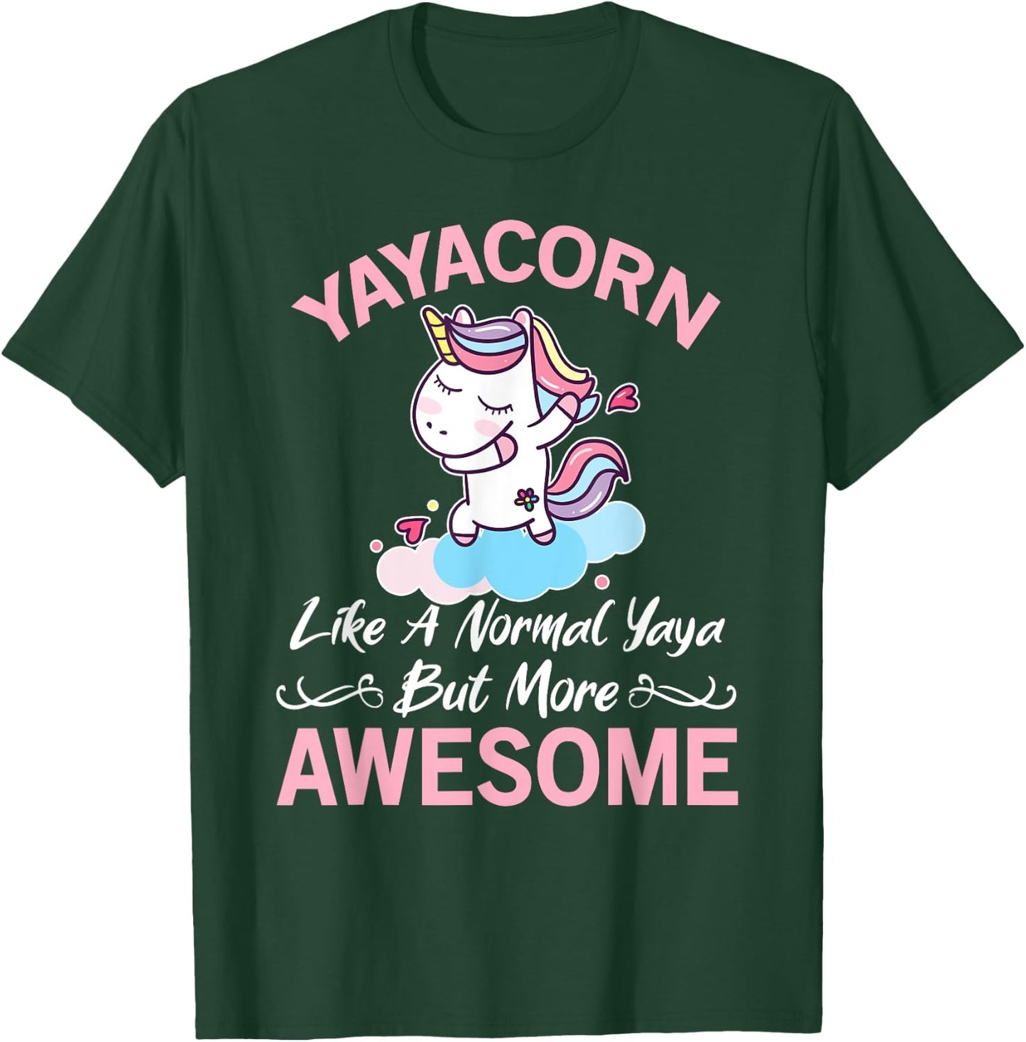 Yayacorn Funny Unicorn Gift Yaya T-Shirt - T-Shirt | Forest