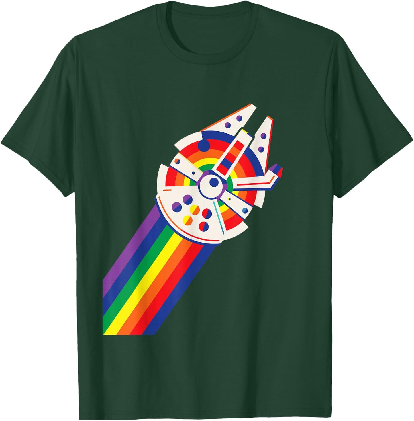Star Wars Rainbow Millennium Falcon T-Shirt - T-Shirt | Forest