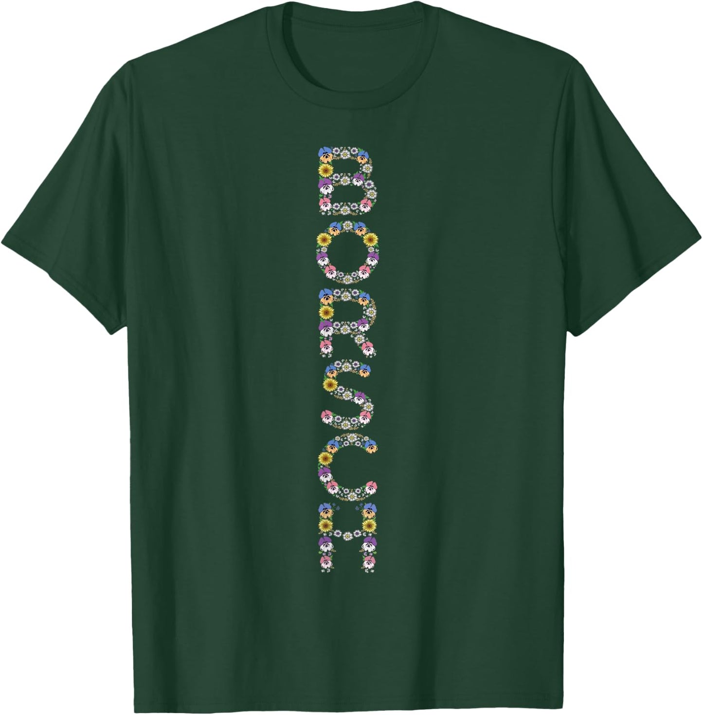 Borsch Funny Ukraine Food Floral Ukrainian Vyshyvanka Style T-Shirt - T-Shirt | Forest