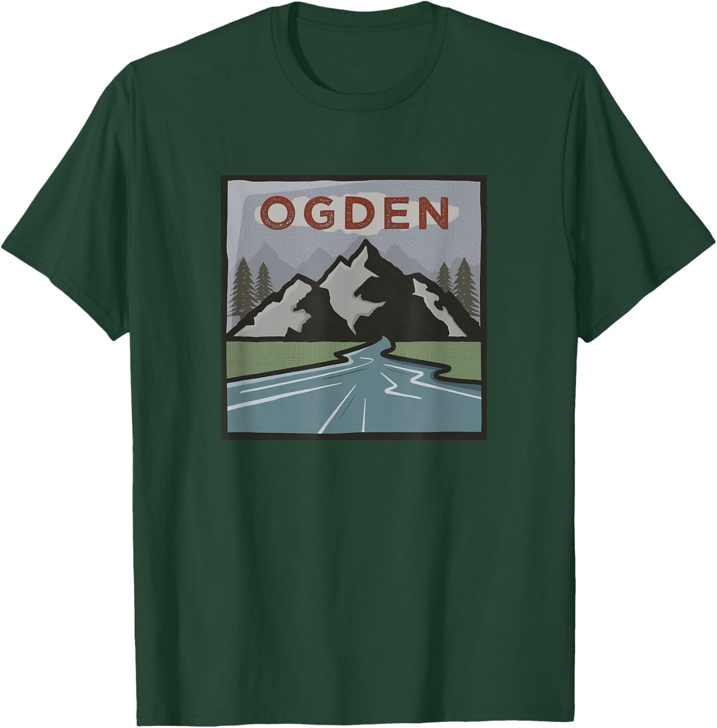 Vintage Ogden, Utah Illustration / Retro Ogden, Utah T-Shirt - T-Shirt | Forest
