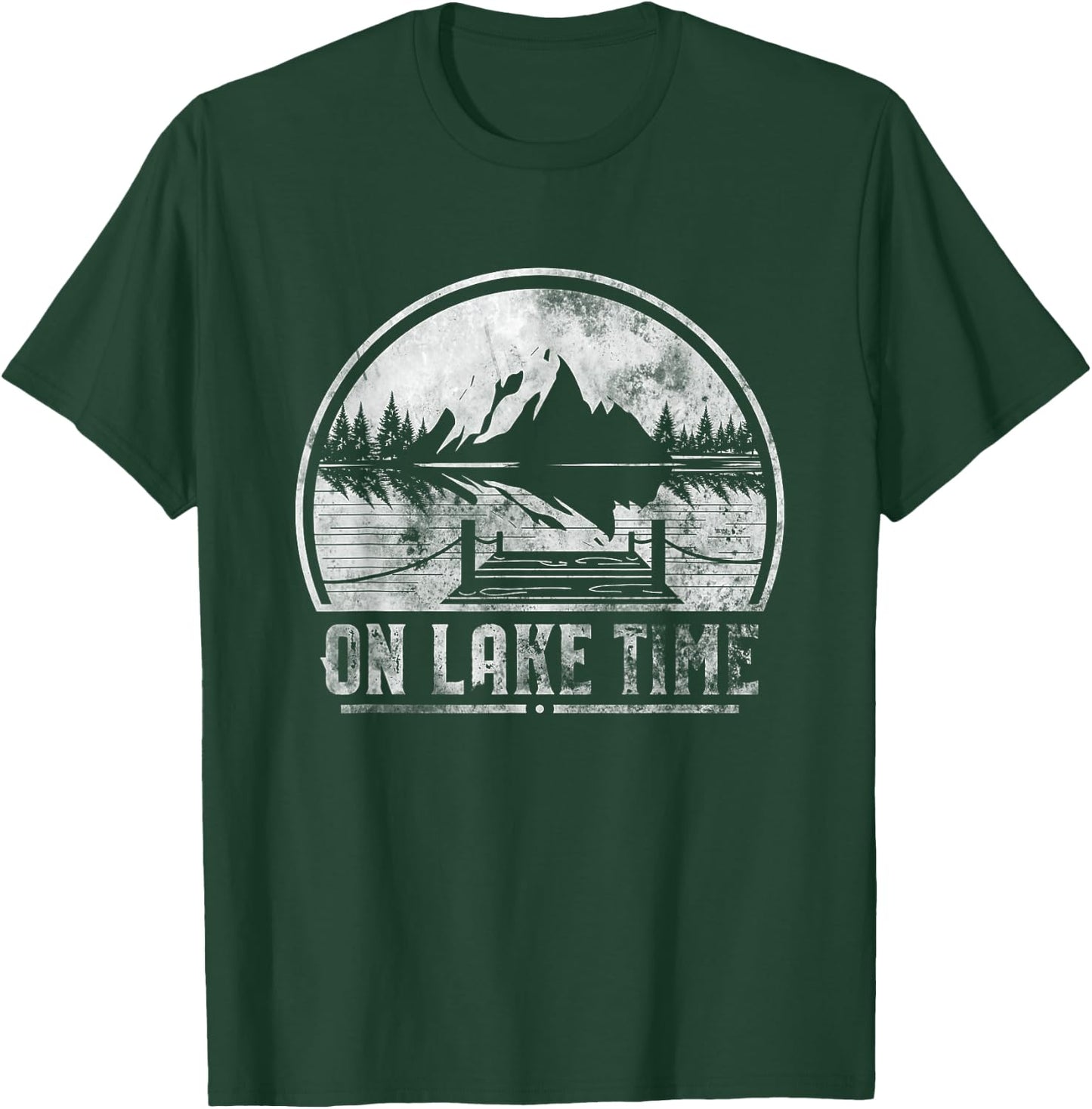 On Lake Time Summer Boating And Fishing T-Shirt - T-Shirt | Forest