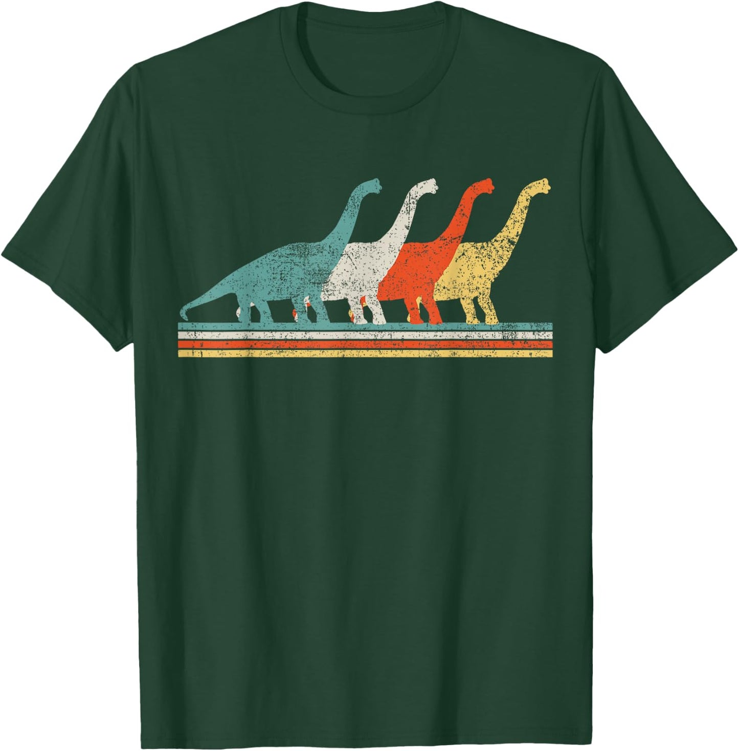 Brachiosaurus Dinosaur Retro Gift T-Shirt - T-Shirt | Forest