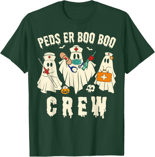 PEDS Emergency Department Halloween RN ER Pediatric ED Nurse T-Shirt - T-Shirt | Forest