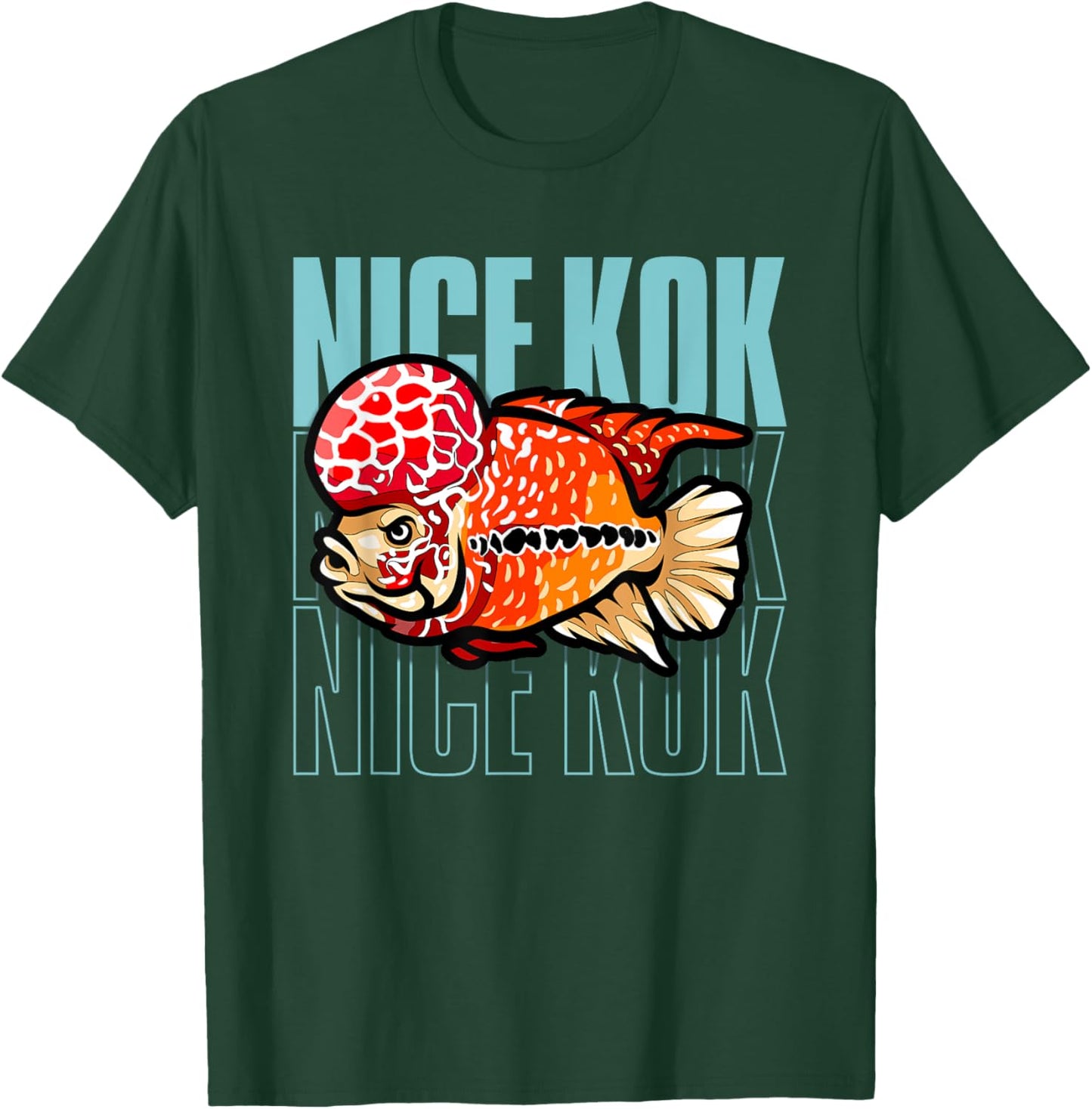 Nice Kok Funny Flowerhorn Cichlid Fish Keeper T-Shirt - T-Shirt | Forest