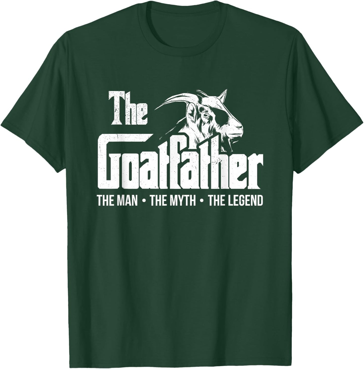 The Goatfather Funny Goat Dad Farm Animal Lover Farmer , Black, Small T-Shirt - T-Shirt | Forest