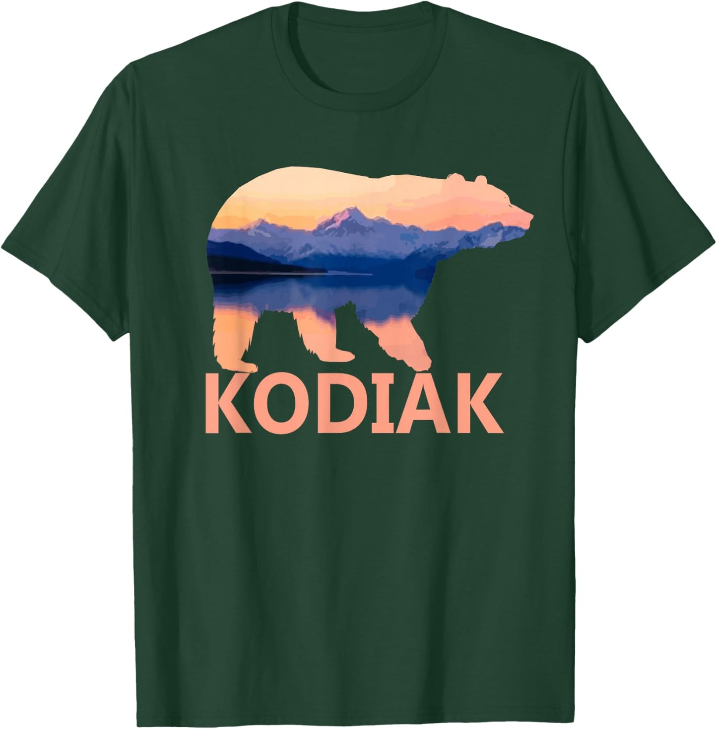 Kodiak Alaska Bear Nature Camping Outdoor Souvenir Gift T-Shirt - T-Shirt | Forest