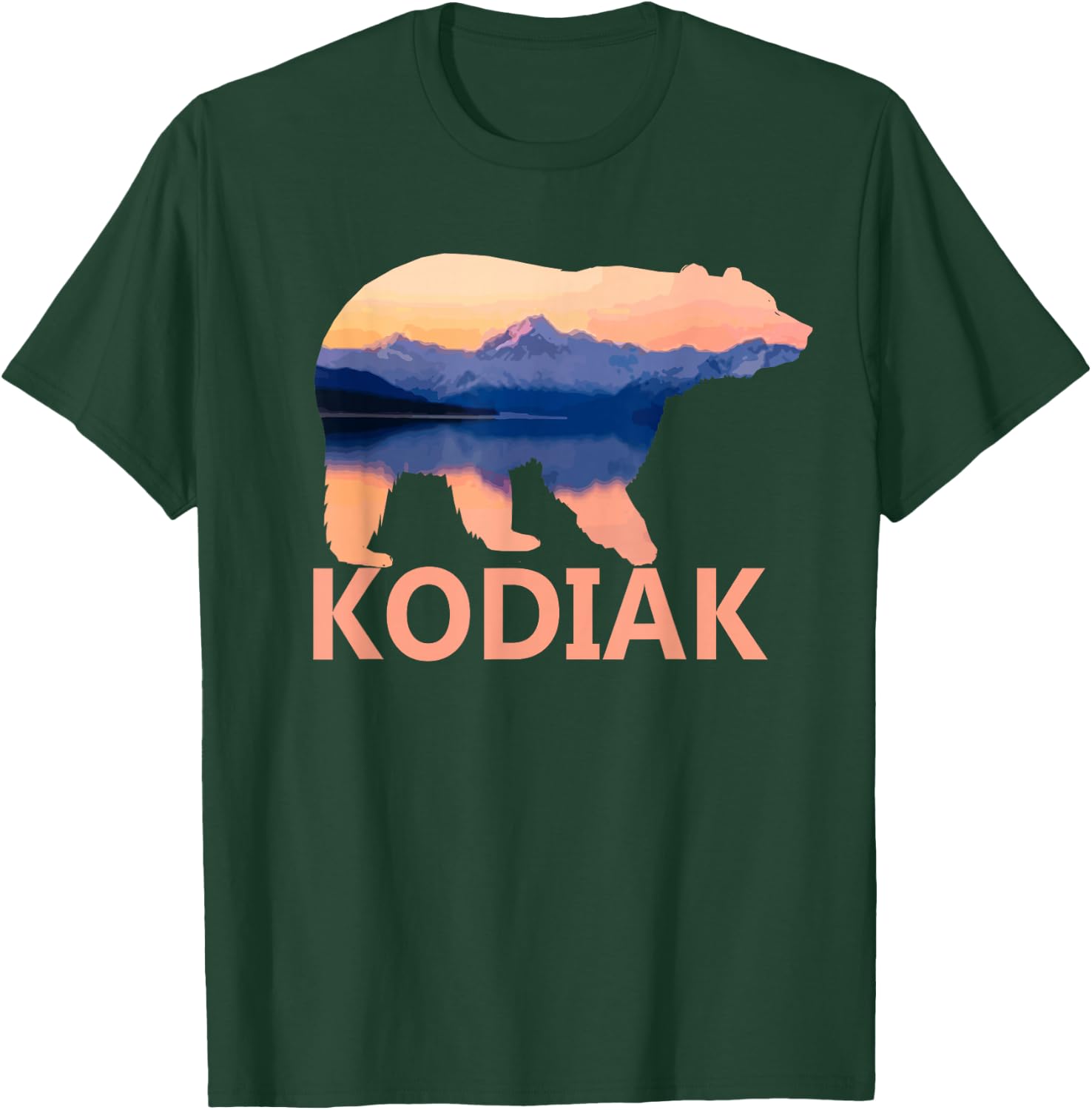 Kodiak Alaska Bear Nature Camping Outdoor Souvenir Gift T-Shirt - T-Shirt | Forest