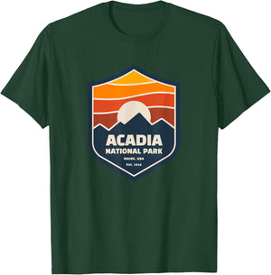 Family Vacation Gift - Retro Acadia National Park T-Shirt - T-Shirt | Forest