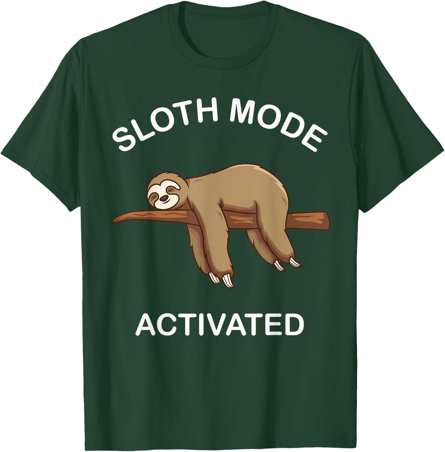we'll get there when we get there Sloth lovers -Kids, -Adults Black Short Sleeve Sloth mode activated Sloth is my spirit animal T-Shirt - T-Shirt | Forest