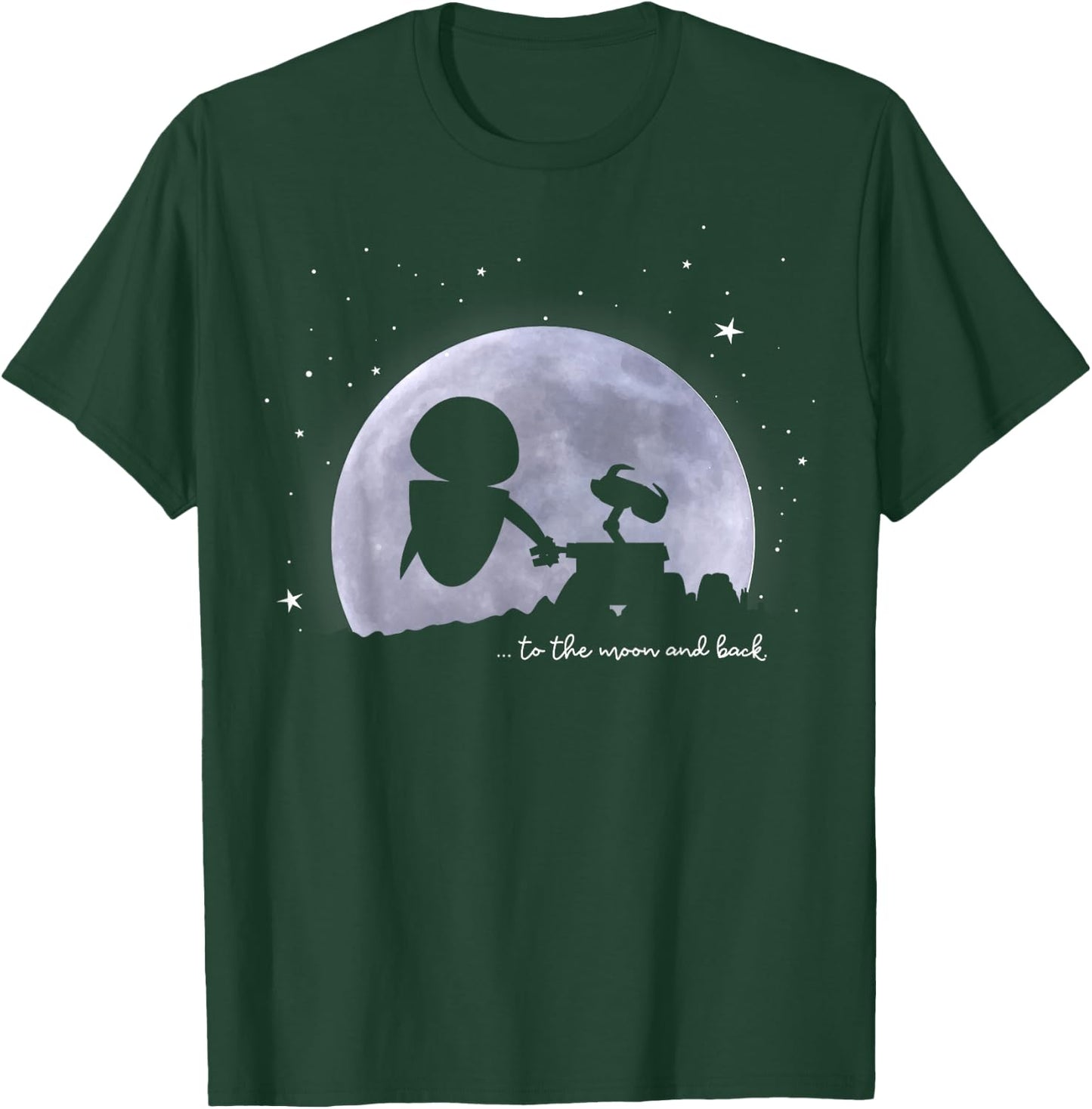 Disney Pixar Wall-E & Eve To The Moon And Back T-Shirt - T-Shirt | Forest