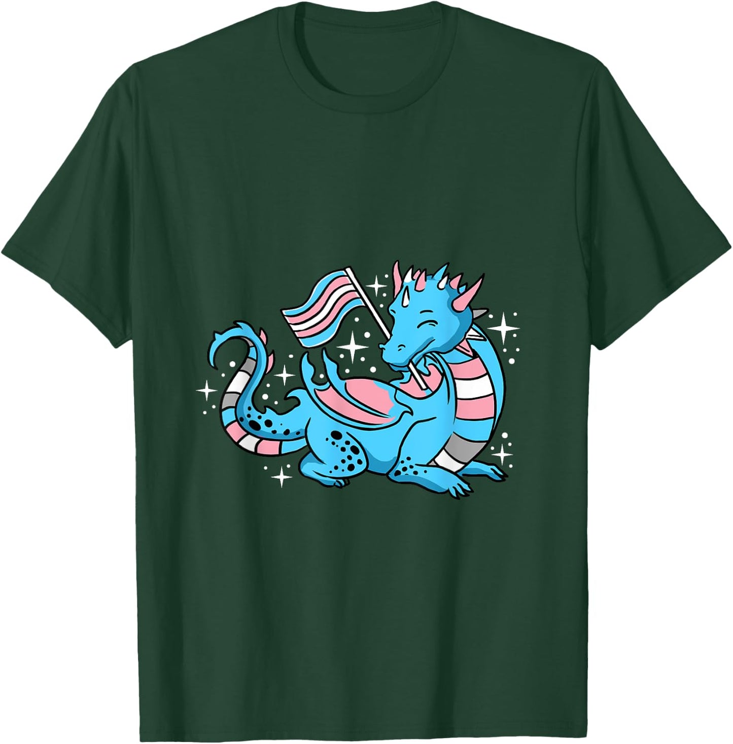Trans Pride Dragon T-Shirt - T-Shirt | Forest