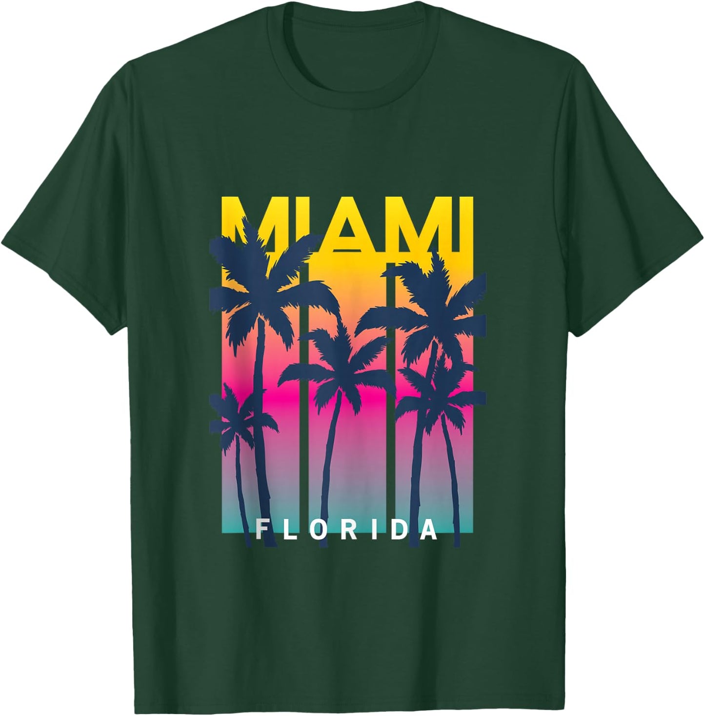 Cool Miami Florida Graphic Design , I Love Miami, Miami T-Shirt - T-Shirt | Forest