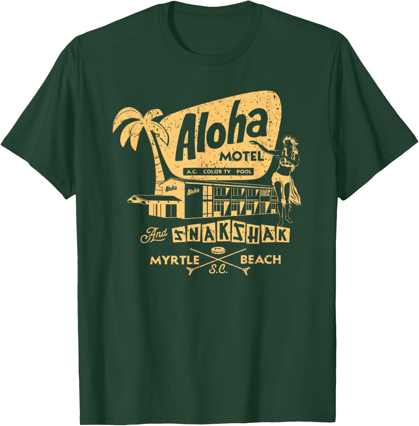 Aloha Summer Motel Vintage T-Shirt - T-Shirt | Forest