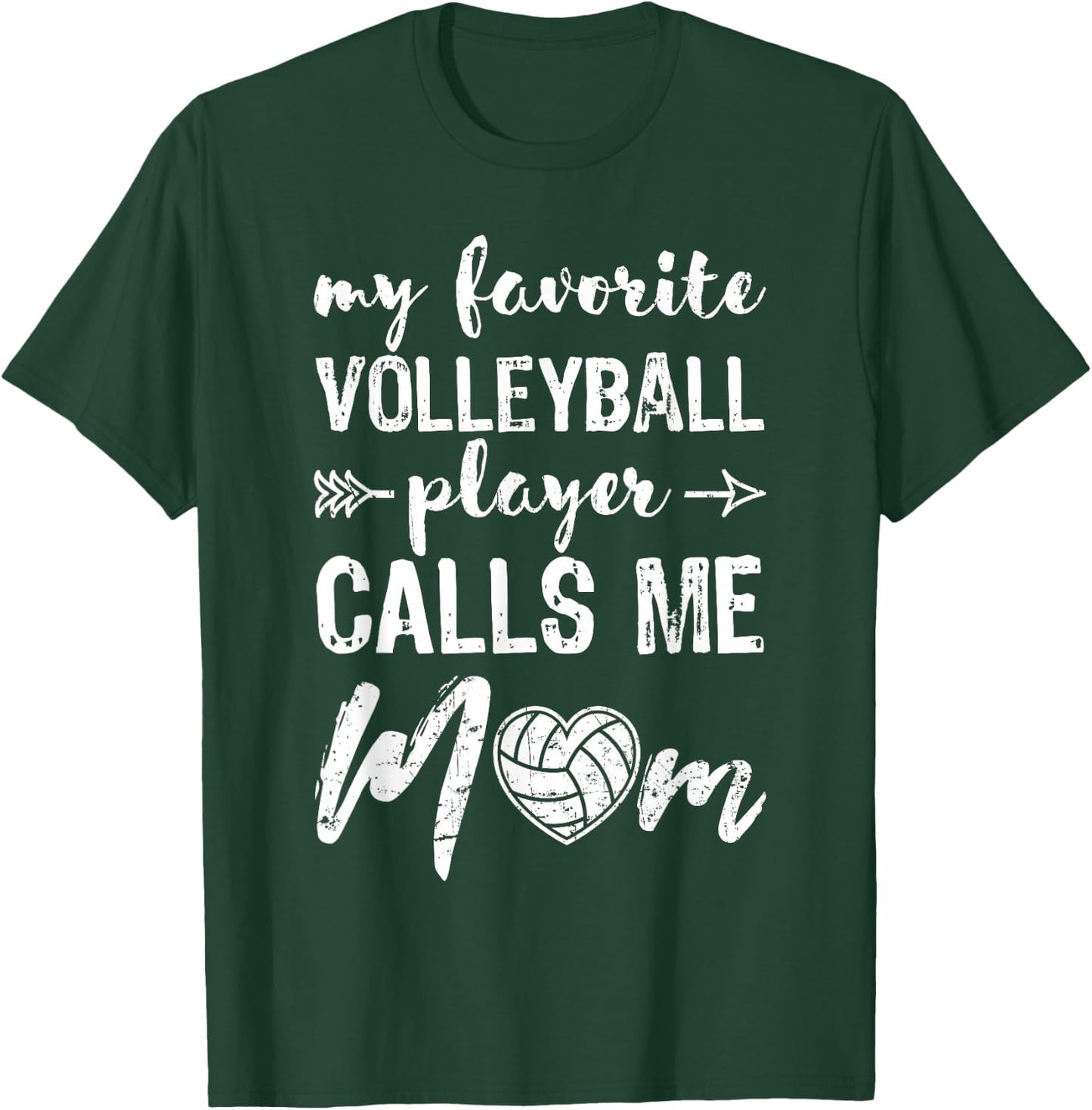 Volleyball Mom Volleyball-Player Volleyball Ball Gift T-Shirt - T-Shirt | Forest