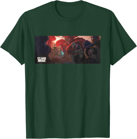 Star Wars The Clone Wars Battle Droids and Commander Rex T-Shirt - T-Shirt | Forest