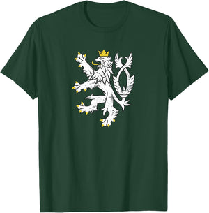 Ceska Republika Lion Coat of Arms | Czech Republic Souvenir T-Shirt - T-Shirt | Forest