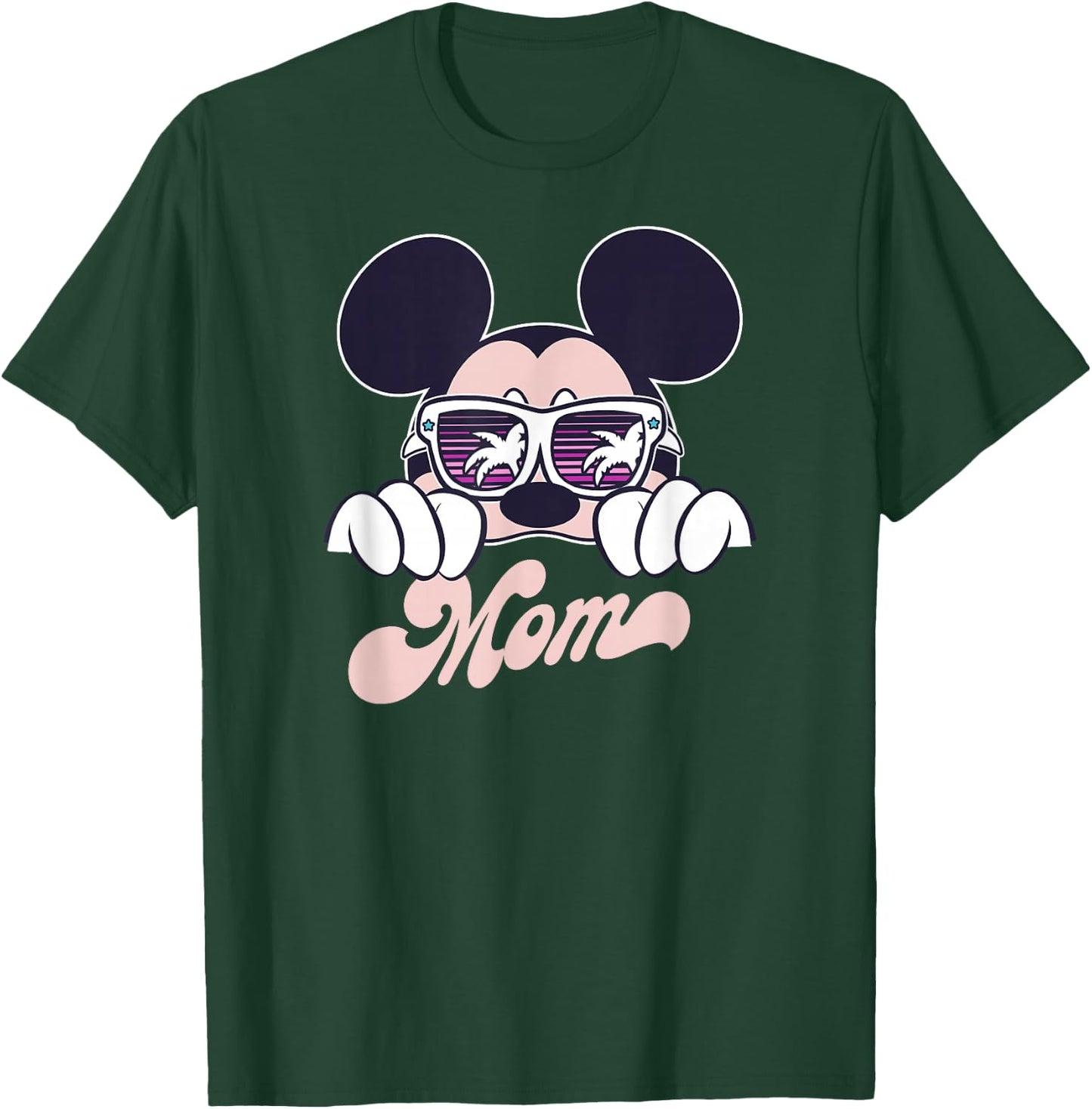 Disney Mickey And Friends Cool Mickey Summer Vibes Mom Logo T-Shirt - T-Shirt | Forest
