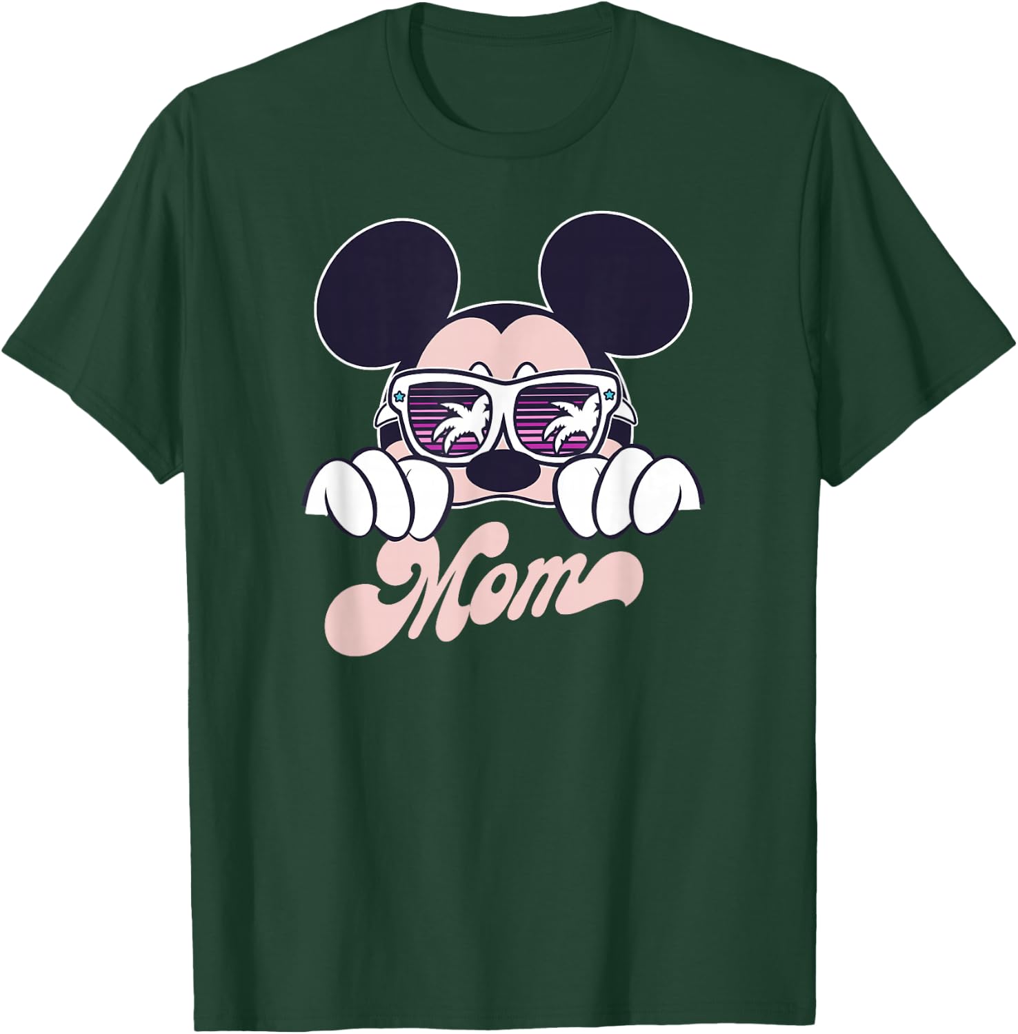 Disney Mickey And Friends Cool Mickey Summer Vibes Mom Logo T-Shirt - T-Shirt | Forest