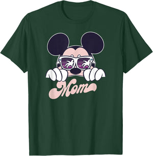 Disney Mickey And Friends Cool Mickey Summer Vibes Mom Logo T-Shirt - T-Shirt | Forest