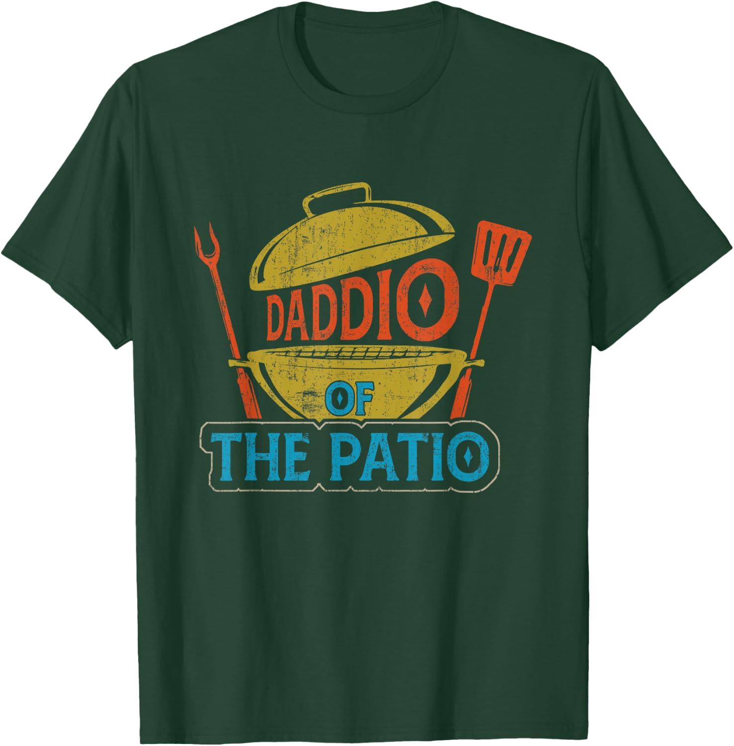 Daddio Of The Patio Vintage BBQ Grill Barbecue Father's Day T-Shirt - T-Shirt | Forest