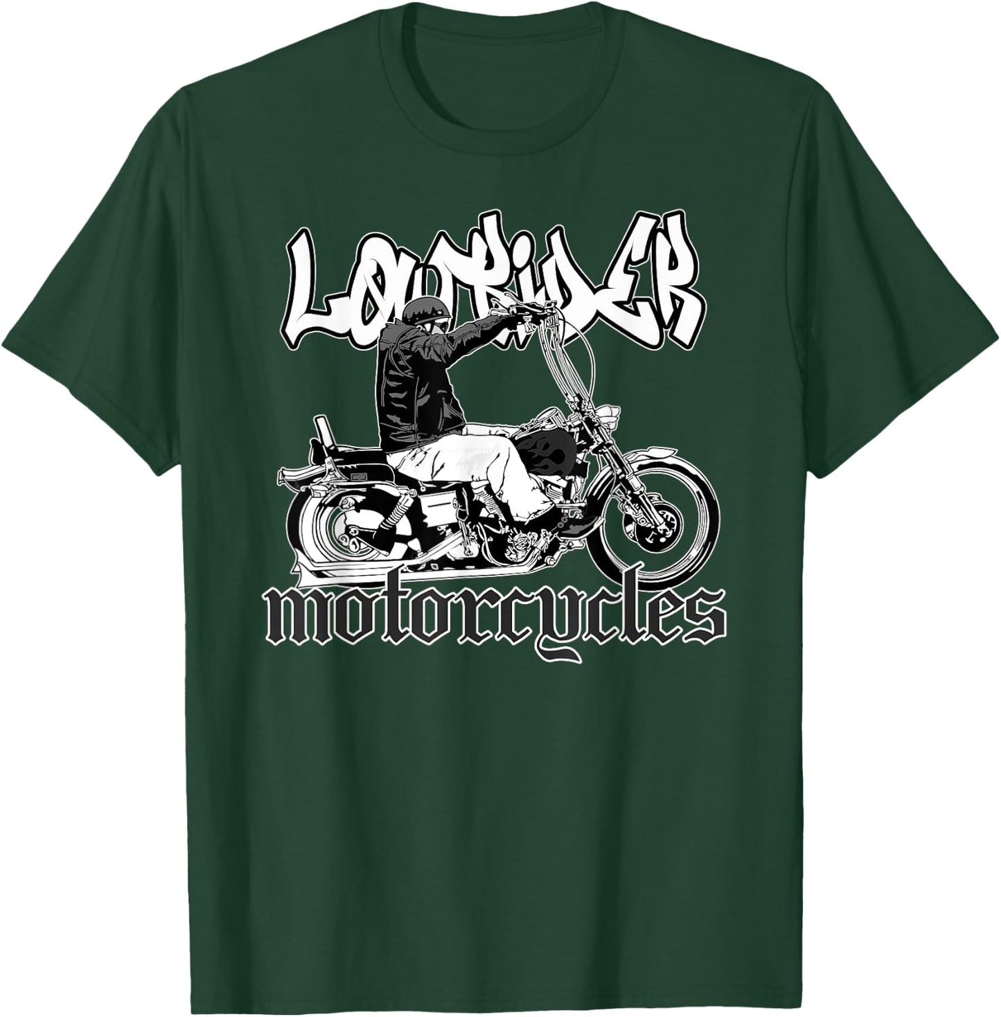 Chicano Biker. Latino Cholo Motorcycles, Vicla Lowrider T-Shirt - T-Shirt | Forest