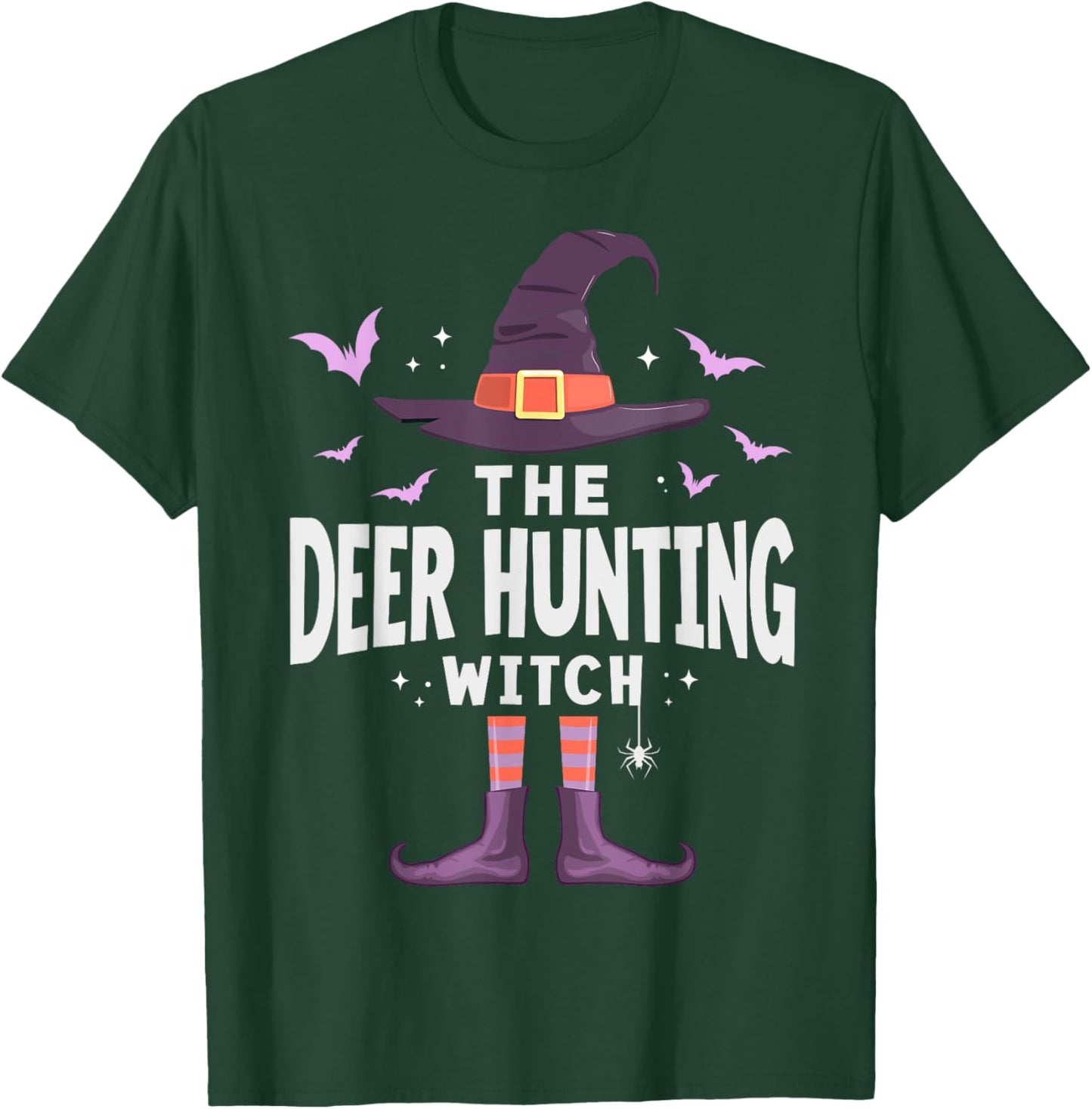 Deer Hunting Halloween Witch Matching Costume T-Shirt - T-Shirt | Forest