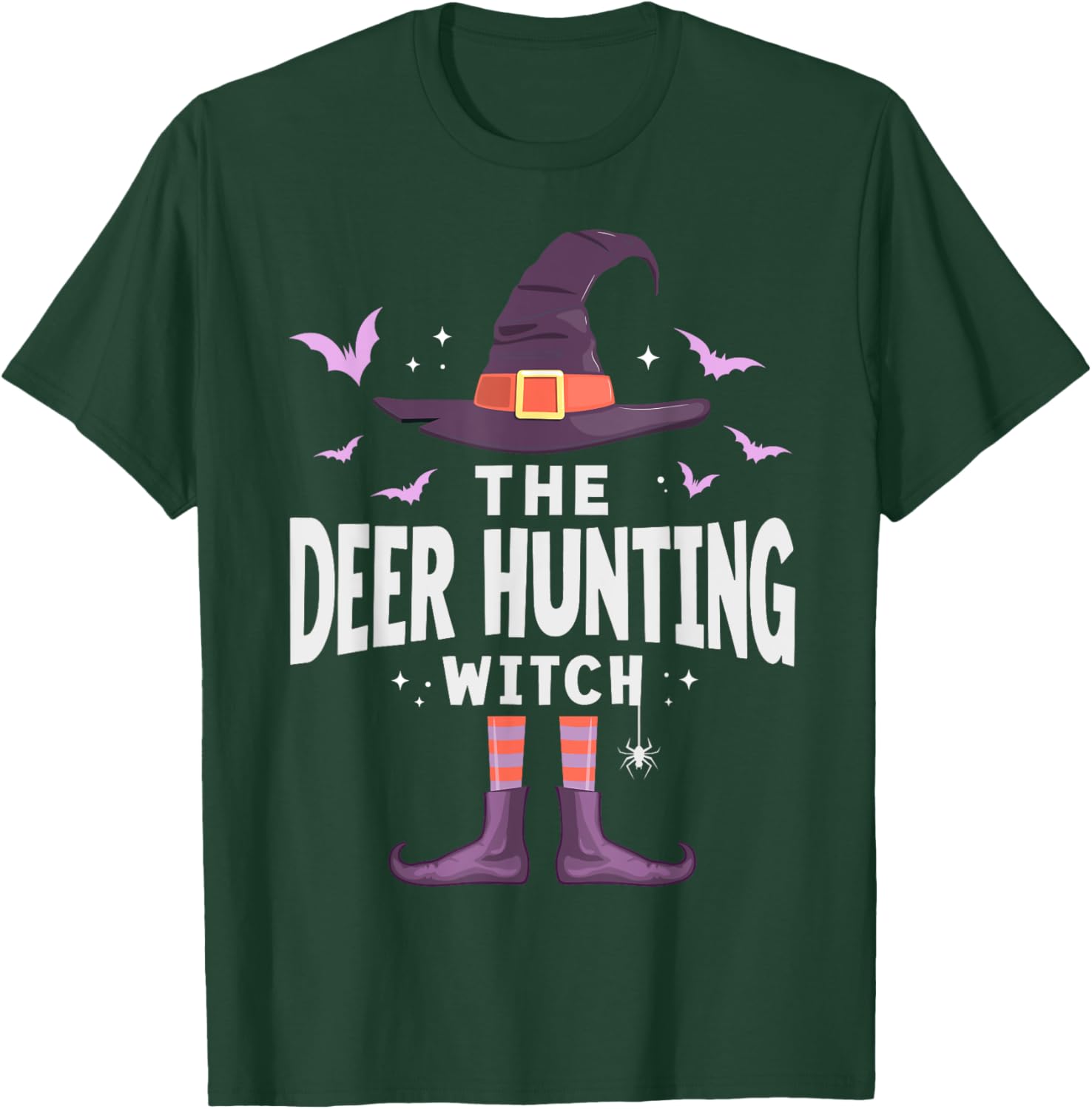 Deer Hunting Halloween Witch Matching Costume T-Shirt - T-Shirt | Forest
