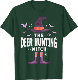 Deer Hunting Halloween Witch Matching Costume T-Shirt - T-Shirt | Forest