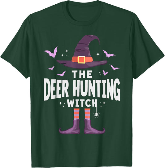 Deer Hunting Halloween Witch Matching Costume T-Shirt - T-Shirt | Forest