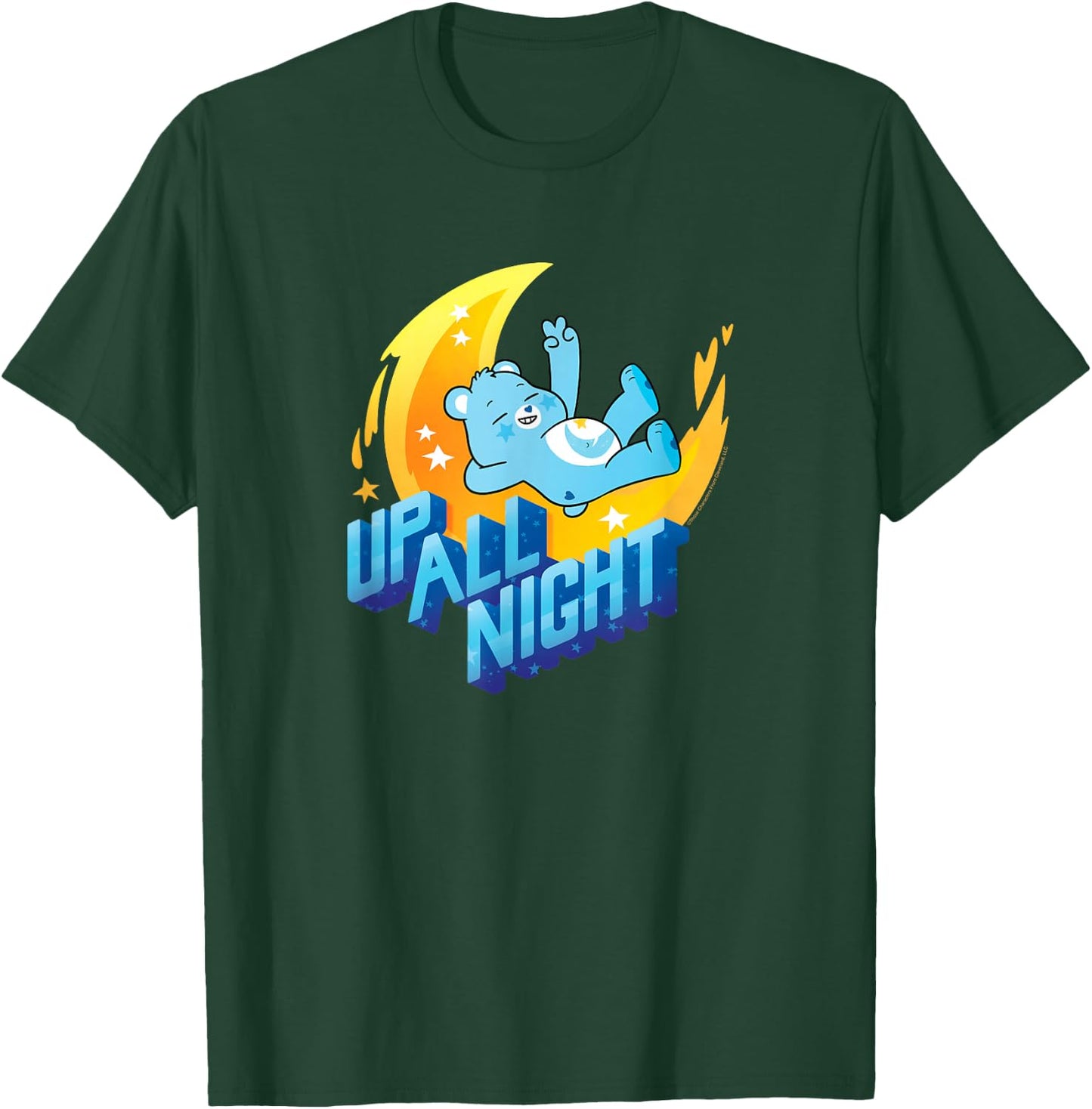 Care Bears Up All Night Bedtime Bear Cute Cartoon T-Shirt - T-Shirt | Forest