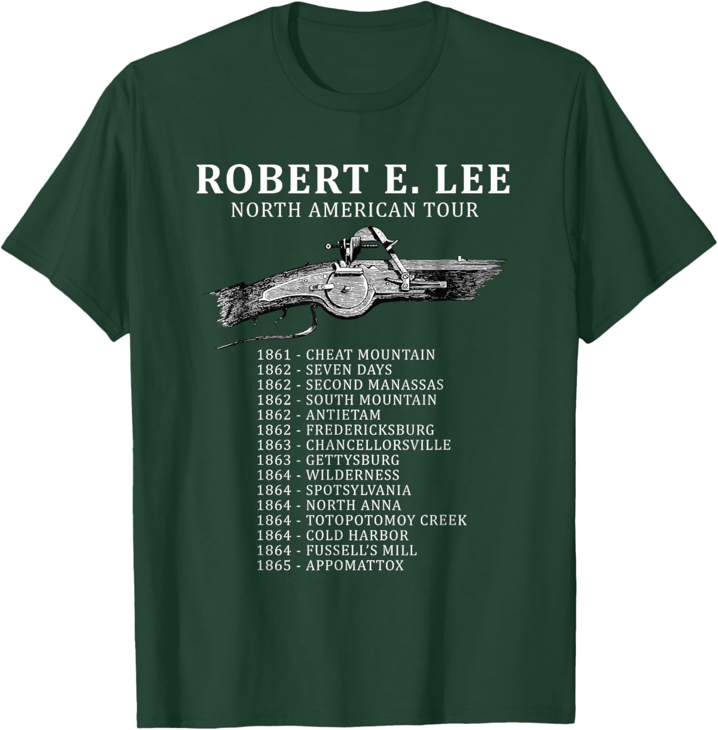 Civil War Funny Robert E. Lee North American Tour T-Shirt - T-Shirt | Forest