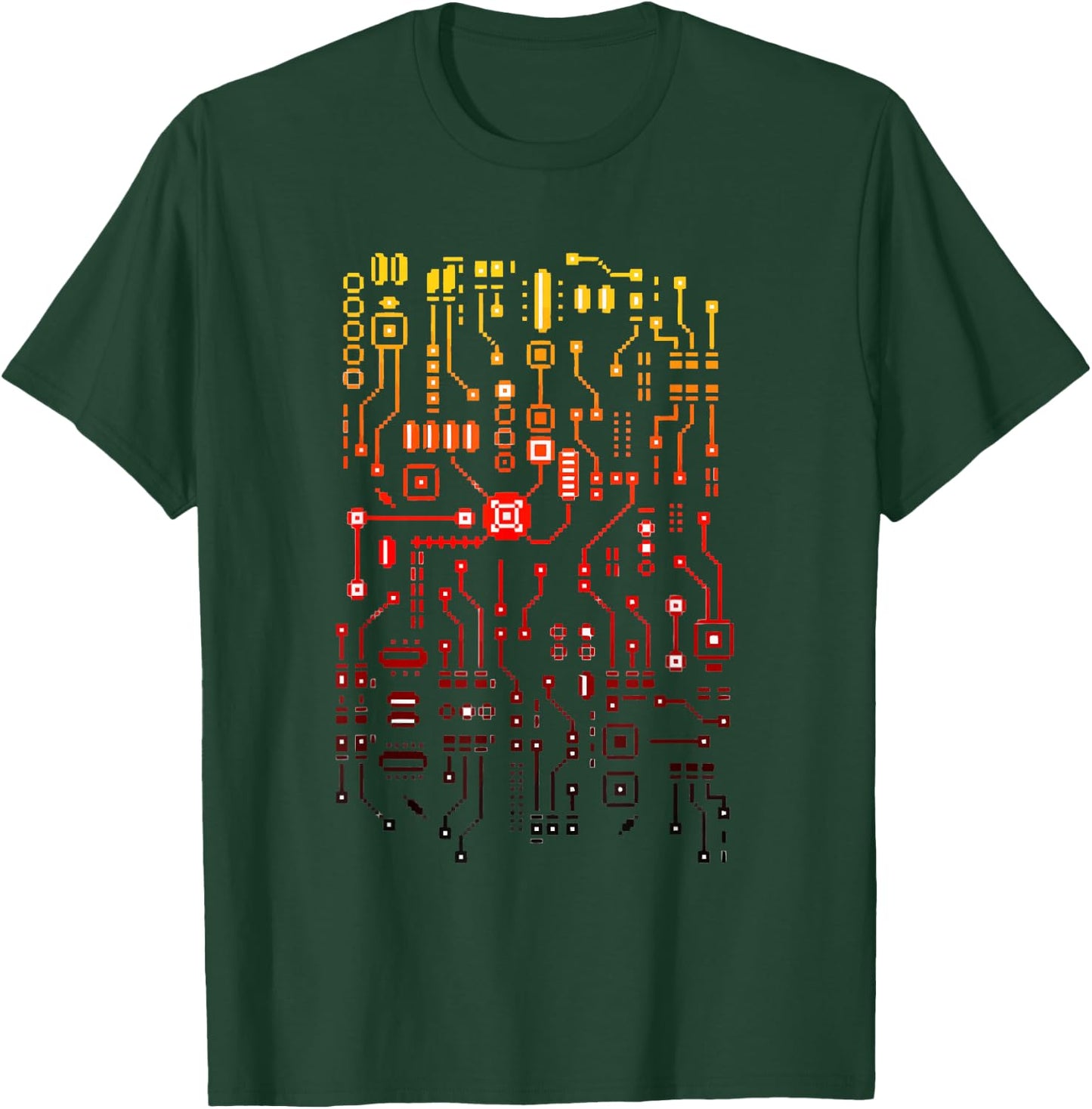 Engineer Computer Circuit Board Engineering CPU Binary T-Shirt - T-Shirt | Forest
