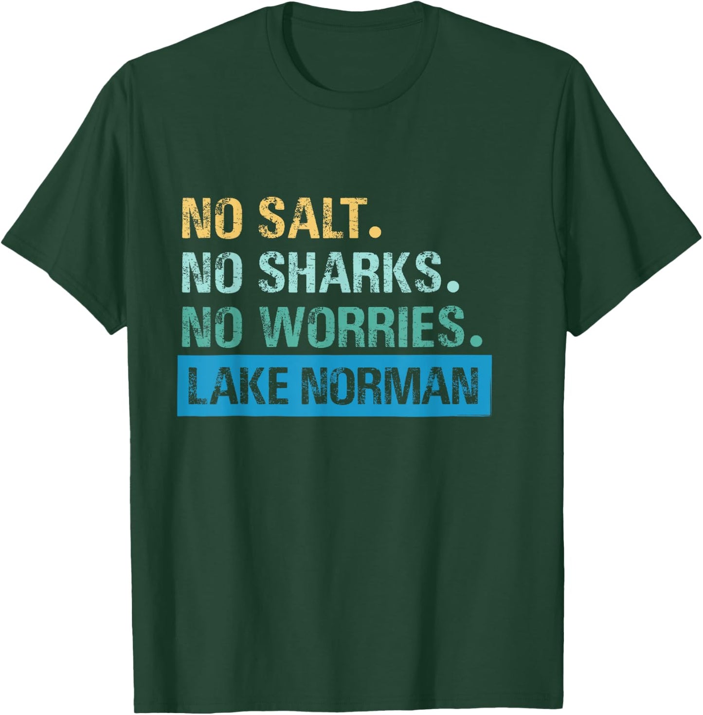 Lake Norman, NC | Vintage Distressed T-Shirt - T-Shirt | Forest